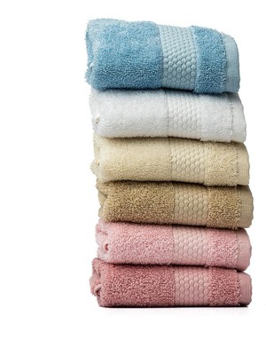 Delixa Soley | Minerva |%100 Doğal Pamuklu 6'lı Çok Renkli Misafir Havlu Seti Asorti