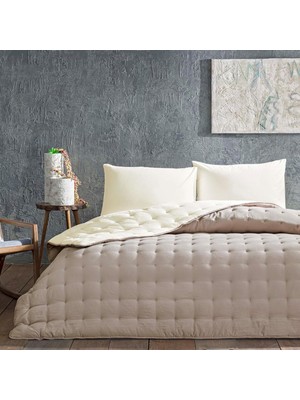 Delixa Taç Donna Düz Çarşaf-Yastık KILIFI:%100 Pamuk/yorgan-Yastık Iç DOLGU:%100 Polyester Uyku Seti, Kahve