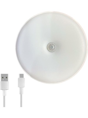 Delixa Orret Home Hareket Sensörlü LED Gece Lambası – Şarj Edilebilir ve Taşınabilir 4000K Işık, USB ile Do