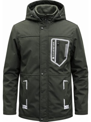 SINWEAR Sınwear Su ve Rüzgar Geçirmez Içi Kürklü Softshell Erkek Mont