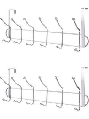 Delixa 2 Li Kapı Arkası Askı Askılık Pantalon Gömlek Havlu Bornoz Askısı Metal Askı