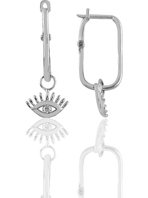 Normadia Gümüş Rodyumlu Zarif Göçmen Küpe, Şık Takı Aksesuarı