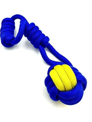 Delixa Tasma Market Ekstra Düğümlü Güçlendirilmiş Diş Ipli Köpek Stres Topu Oyuncağı
