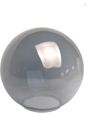 Delixa Füme Gri Rengi Parlak Avize Abajur Glob Camı Çap : 15 Cm.
