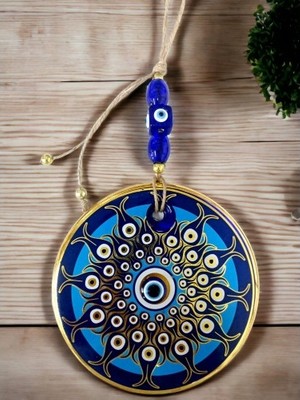 Luord-Store Dekoratif Desen Nazar Boncuklu Duvar Süsü Cam Duvar Dekoru