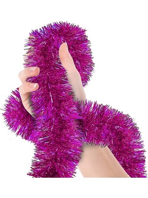 Luord-Store Parti Için Sim Süs 2 Metre Uzunluk 8 cm Genişlik Fuşya Renk Ithal