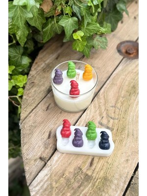 Delixa Rufus Concept 3D Kardan Adam Mini Dörtlü Mum Kalıbı (Silikon)