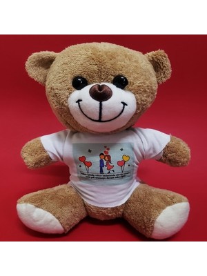 Luord-Store Tişörtlü Kahverengi Peluş Ayıcık