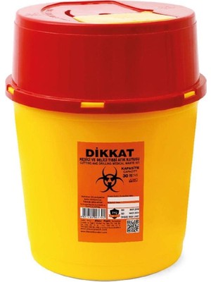 Delixa Çelikpençe 10 Adet Enfekte Atık Kutusu 30 Lt. + Tıbbi Atık Torbası 2 Adet