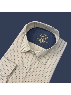 Eren Style Slim Fit Pamuklu Uzun Kollu Cepsiz Gömlek (Slim Fit Kalıp)