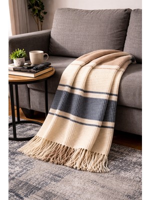 Merinos Cozy Life Pamuklu Skoç Battaniye – Cunda Serisi