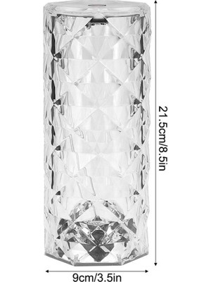 Parlak Kristal Elmas LED Masa Lambası, Şık ve Zarif Aydınlatma Aksesuarı