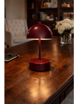 Akyz Aydınlatma Mantar Model Pilli Aç-Kapa Tuşlu Masa Lambası Proje Salon Yatak Odası Kafe Abajur