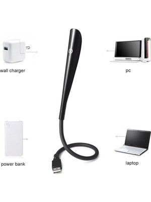 Esnek 3 Seviyeli Dokunmatik USB LED Masa ve Okuma Lambası