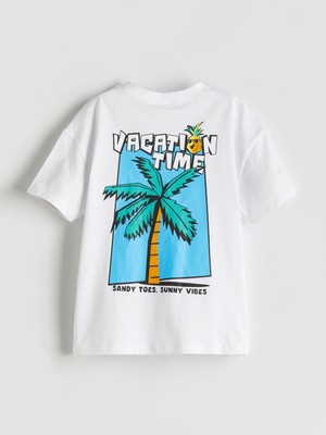 Lc Waikiki Yeni Sezon Bisiklet Yaka Baskılı Erkek Çocuk Tişört