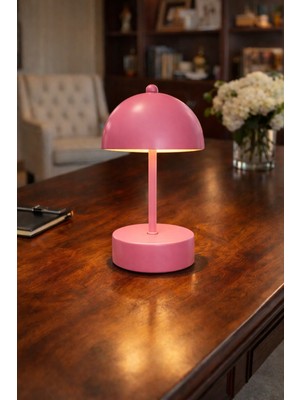 Akyz Aydınlatma Mantar Model Pilli Aç-Kapa Tuşlu Masa Lambası Proje Salon Yatak Odası Kafe Abajur