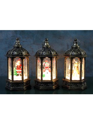 Alem Yılbaşı Temalı Işıklı Kar Küresi ALK3219