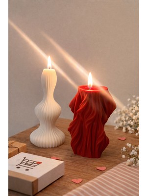 Takium Ikili Özel Set Doğal Soya Wax Vanilya Kokulu Mum