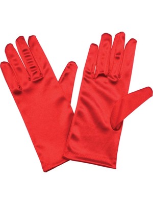Alem Kırmızı Renk Yetişkin Boy Likralı Gösteri Eldiveni
