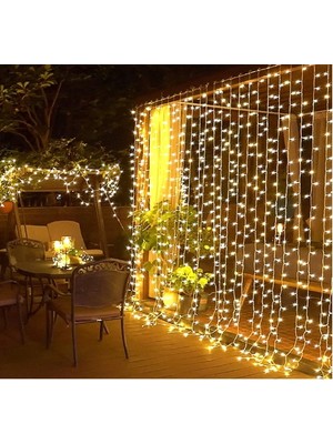 Alem 3*3 Perde LED Sarı Işık