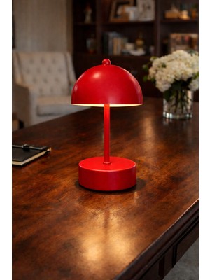 Akyz Aydınlatma Mantar Model Pilli Aç-Kapa Tuşlu Masa Lambası Proje Salon Yatak Odası Kafe Abajur