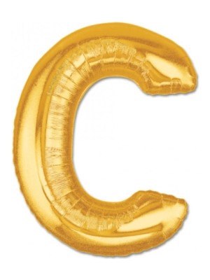 Alem C Harf Folyo Balon Altın Renk  40 Inç