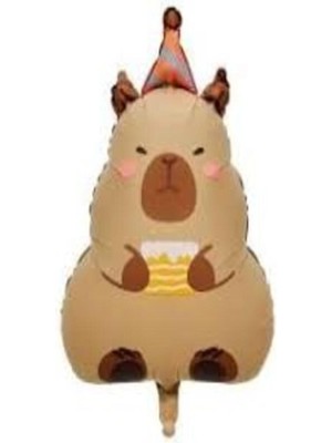 Genel Tedarik Capybara Folyo Balon Kapibara Şekilli Balon Kahve 69*47CM