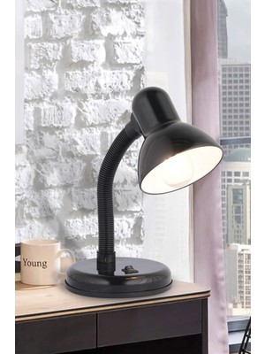Modern Siyah Spiral Masa Lambası, Şık ve Zarif Tasarım, Ofis ve Ev Için