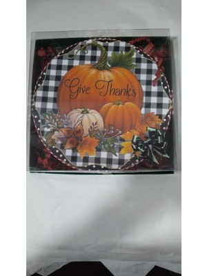 Es Dekor Yılbaşı Hediyelik Şeffaf Kare Kutuda Asmalık Süs 20X20 cm