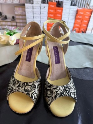 Lo Mejor Shoes “sarı Ihtişam” Tango, Dans ve Salon Ayakkabısı 9,5 cm 15 Pont Koni Model Topuk Kapalı