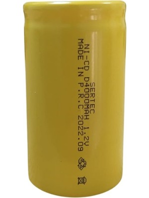 Die Grup 1.2V 4000 Mah - D Büyük Boy - Ni-Cd Şarjlı Pil - (Başsız / Flat Head) DIERSTP-32456