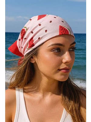Karpuz Desen %100 Pamuk Fular Bandana