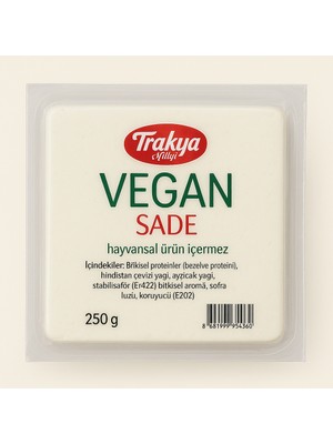 Trakya Çiftliği Vegan Sade Peynirimsi 250G