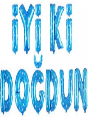 Mutlu Anılar Parti Evi Iyiki Doğdun Folyo Balon Seti