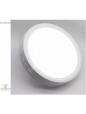 Beyaz 24W Yuvarlak Sıva Üstü Panel Tavan Spot Işık