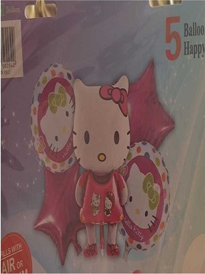 Mutlu Anılar Parti Evi Hello Kitty Folyo Balon Seti