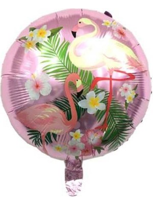 Flamingo Folyo Balon Yuvarlak 45CM