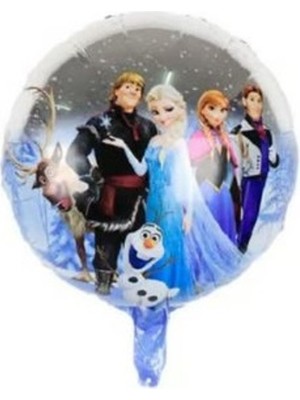 Balon Frozen Elsa Temalı Yuvarlak Folyo 45 cm