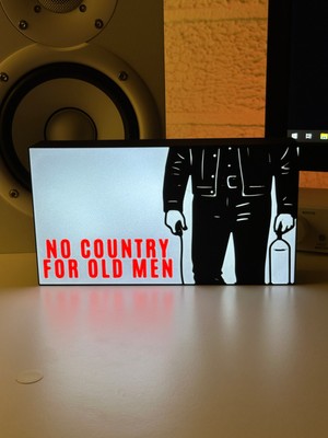 Gişe Arts Masa Lambası - Ihtiyarlara Yer Yok (No Country For Old Men) Adaptörlü Dekoratif & Hediyelik Lamba