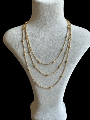 Normadia Gold Renkli Çelik Dorika Kolye, Zarif ve Şık Takı Seçeneği