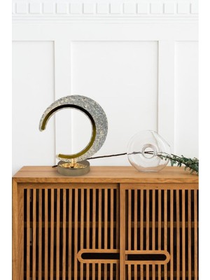 Şarjlı Kristal Ay Masa Lambası, LED Işıklı, Dokunmatik ve Akrilik Tasarım