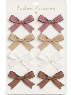 Laria Çok Renkli Grogren 8'li Kız Bebe Çocuk Toka Seti