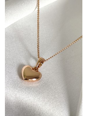 Normadia 316L Çelik Rose Kalp Kolye, Şık ve Zarif Takı Hediye