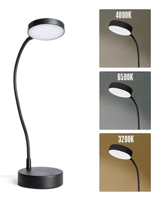 Şarjlı Masa Lambası, 3 Renk Modu, Dokunmatik Geçiş, Ayarlanabilir Işık