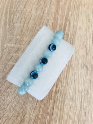 MK Tasarım Gerçek Mavi Kuvars Taşı BİLEKLİK-MKT.1.101.70 Rahatlatıcı, Dinginlik, Enerji Bilekliği