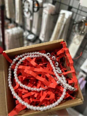 Normadia Parlak Pırlanta ve Inci Detaylı Zarif Kalp Kolye