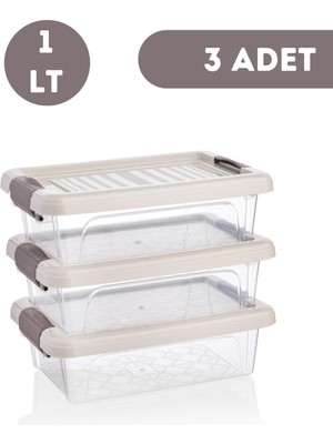 Loremp 1 Litre Saklama Kutusu 3 Adet