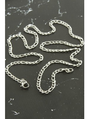 Nuveden Ieg™ Oval Zincir Çelik Kolye 55 cm