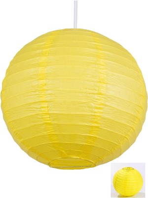 Nuveden Ieg™ Dekoratif Çin Feneri – Kağıt Lamba - Sarı