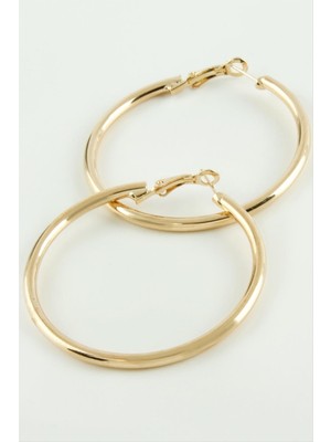 Nuveden Ieg™ Boru Kalın Halka Küpe 4,5 cm